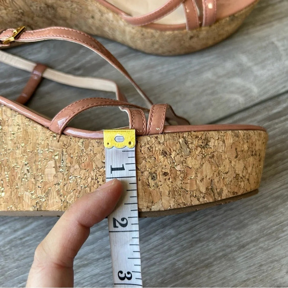KATE SPADE Talanse Pink Patent Wedge  Platform Sandals - Picture 12 of 14